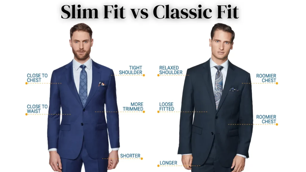 Types of Suits Comparisson - Comparing Slim Fit vs Classic Fit