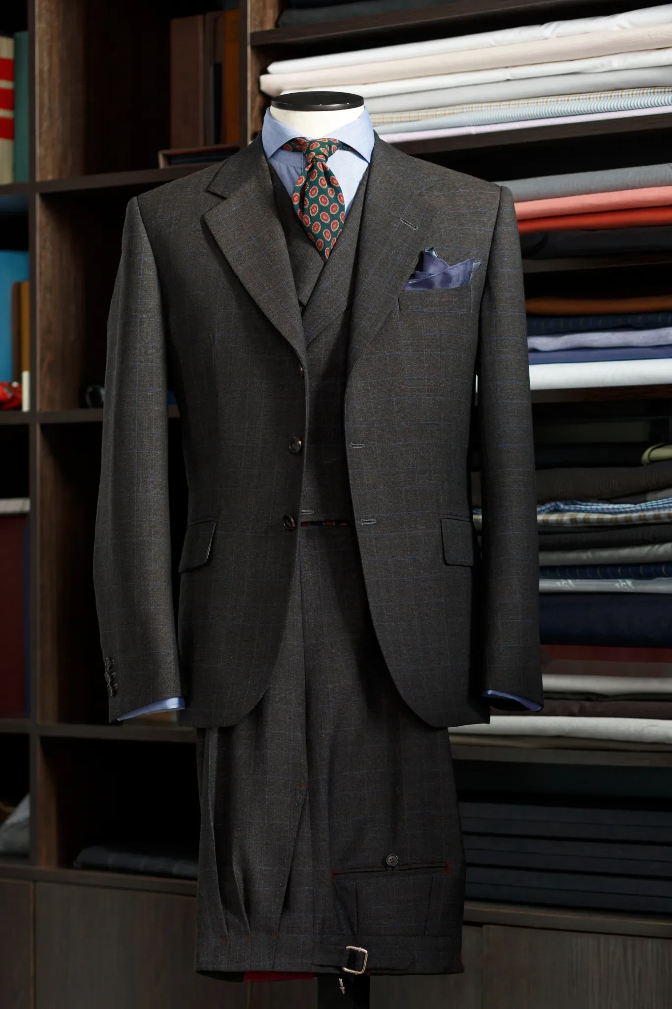 High-End Custom Suit on Display from Carl Axen Clothier's Premium Collection