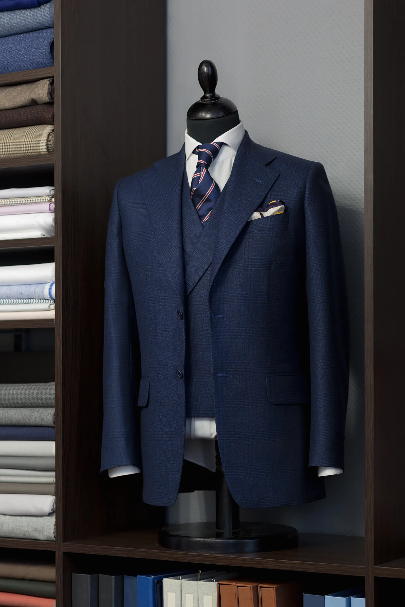 Tailored Suit on Display in Gainesville from our Iniziare Collection at Carl Axen Clothier